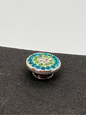 Kameleon Sterling Silver Green Sparkle Swarovski Crystal JewelPop Jewel Pop